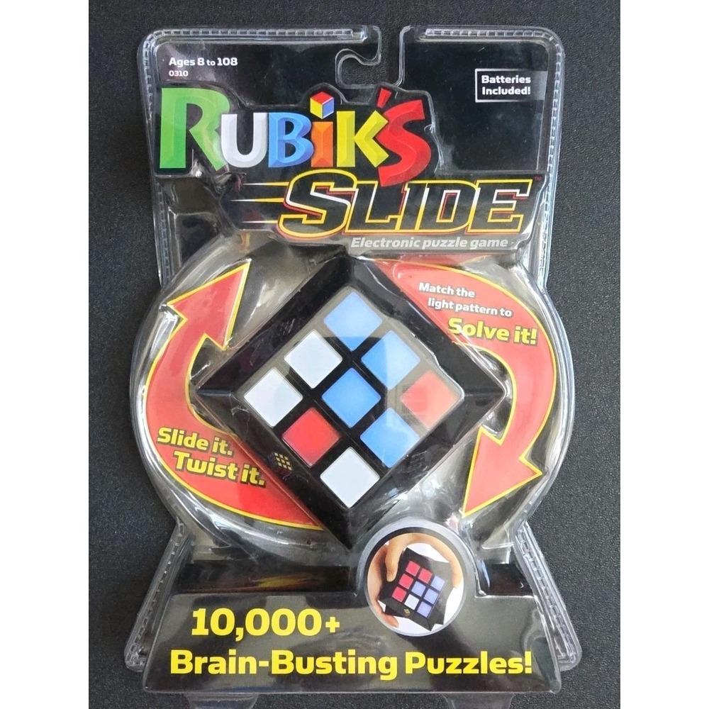 Rubiks Slide Electronic Game 10,000+ Brain Busting Puzzles Rubiks Cube NEW